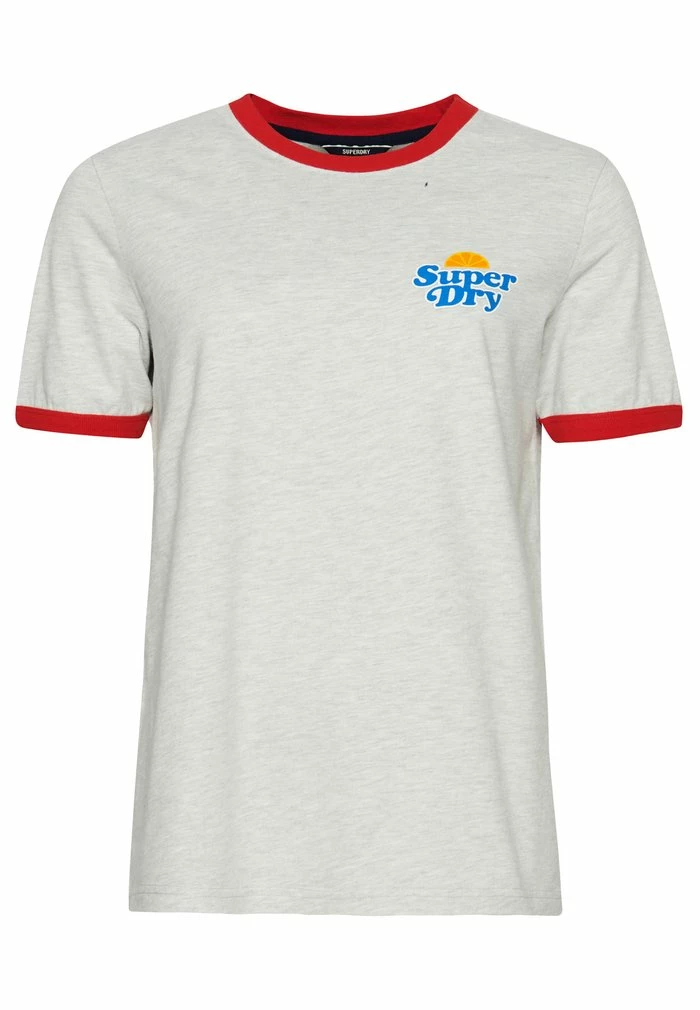 Superdry VINTAGE COOPER NOSTALGIA - Print T-shirt - Grey Marl Flare Red 4 Superdry VINTAGE COOPER NOSTALGIA - Print T-shirt - Grey Marl Flare Red - Image 4