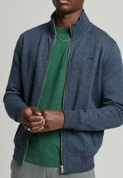 Superdry VINTAGE LOGO - Zip-up Sweatshirt - Vintage Navy Marl