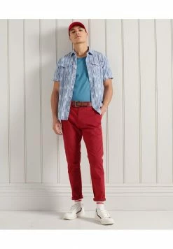 Superdry CORE SLIM - Trousers - Rouge Red