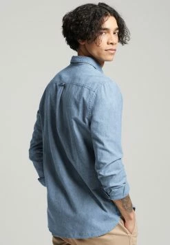 Superdry CLASSIC UNIVERSITY OXFORD - Shirt - Indigo Chambray Oxford -Superdry Shop cb12991e21124a41be7f928bb17e02e9