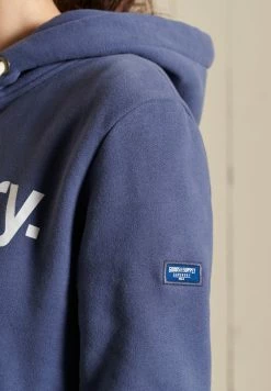 Superdry CROSSING LINES AMERICAN RINGER - Hoodie - Soft Navy -Superdry Shop cb351e6078bc4f21bc70fb2ff9ae562b