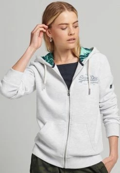 Superdry Zip-up Sweatshirt - Ice Marl