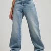 Superdry VINTAGE WIDE - Flared Jeans - Houston Mid Vintage