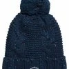 Superdry BOBBLE - Beanie - Deep Navy Tweed