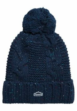 Superdry BOBBLE - Beanie - Deep Navy Tweed