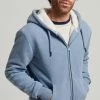 Superdry BORG - Zip-up Sweatshirt - Bluestone Marl