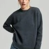 Superdry VINTAGE CLASSIC ESSENTIAL CREW - Jumper - Charcoal Marl
