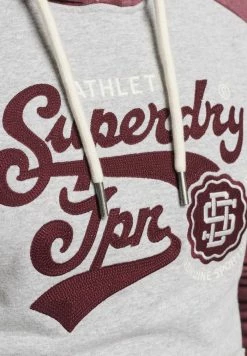 Superdry SCRIPTED COLLEGE - Hoodie - Clouded Marl Cherry Marl -Superdry Shop cd3e71fbe87b415db5cb963b2908868f