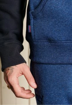 Superdry VINTAGE - Hoodie - Bright Blue Marl Eclipse Navy -Superdry Shop cd414114f3814f8b80655fea7f466762