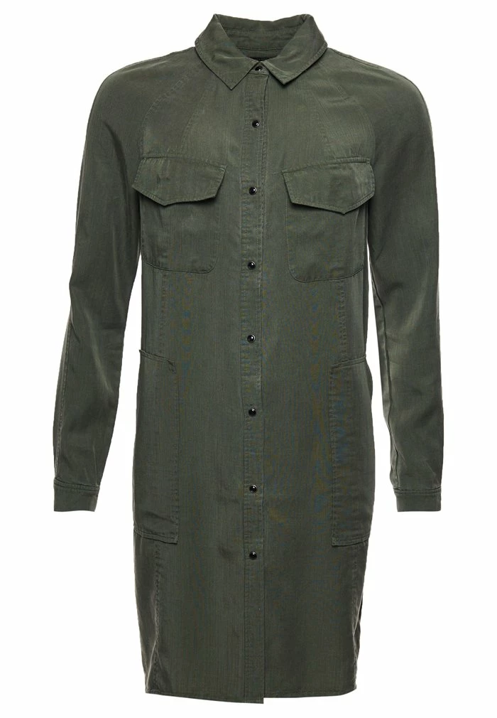 Superdry Shirt Dress - Thyme 5 Superdry Shirt Dress - Thyme - Image 5