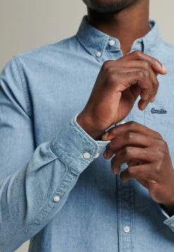 Superdry Shirt - Indigo Chambray -Superdry Shop cde46c16aa764fd0b6d1ad46a9a7d7a4