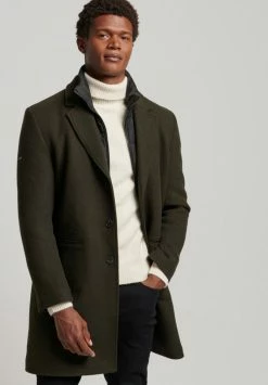 Superdry Shop 31 Superdry DETACHABLE LINING TOWN - Short Coat - Khaki Green