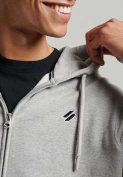 Superdry CODE ESSENTIAL - Zip-up Sweatshirt - Grey Marl -Superdry Shop ce7d0ea829a342c5b7096df48575a606