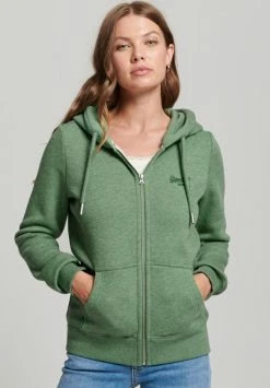 Superdry Zip-up Sweatshirt - Winter Mint Marl