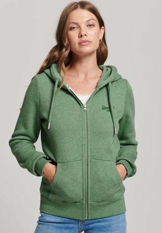 Superdry Zip-up Sweatshirt - Winter Mint Marl 1 Superdry Zip-up Sweatshirt - Winter Mint Marl