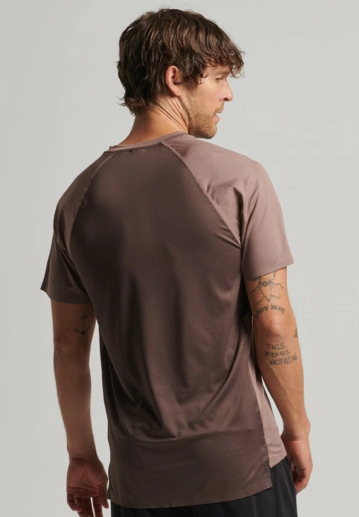 Superdry Print T-shirt - Dark Taupe 2 Superdry Print T-shirt - Dark Taupe - Image 2