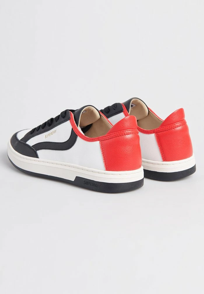 Superdry VEGAN BASKET LUX LOW - Trainers - White/black/red 2 Superdry VEGAN BASKET LUX LOW - Trainers - White/black/red - Image 2