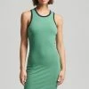 Superdry VINTAGE RACER - Shift Dress - Beryl Green Eclipse Navy