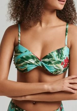 Superdry VINTAGE TWIST - Bikini Top - Mint Indo Leaf
