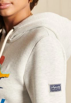 Superdry CORE LOGO - Hoodie - Oatmeal Marl -Superdry Shop cf3bec3a66884e7a991967476f5b537f