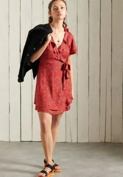 Superdry Day Dress - Autumn Ditsy Red