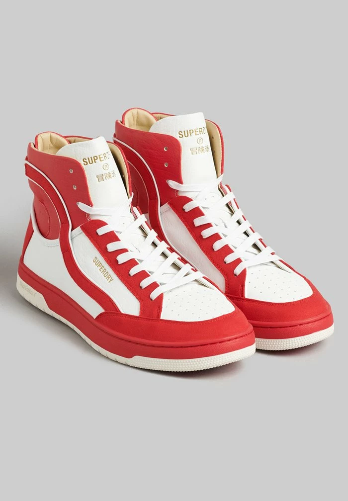 Superdry VINTAGE VEGAN - High-top Trainers - White/red 2 Superdry VINTAGE VEGAN - High-top Trainers - White/red - Image 2