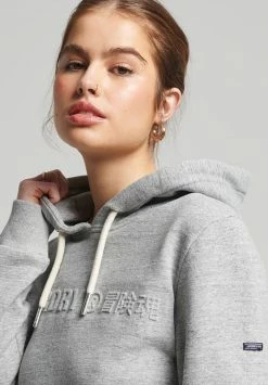 Superdry VINTAGE CORPORATE LOGO - Hoodie - Athletic Grey Marl
