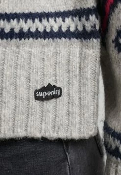 Superdry VINTAGE JACQUARD - Jumper - Grey Marl Jacquard -Superdry Shop d05034c0c0c44f218c9a85d90d2d84be