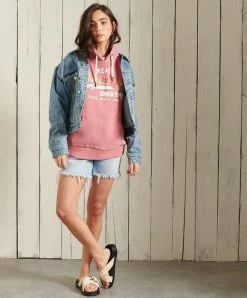Superdry VINTAGE ITAGO BRUSHED - Hoodie - Dusty Rose