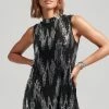 Superdry Cocktail Dress / Party Dress - Black Silver Sequin