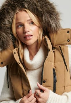 Superdry LONGLINE - Waistcoat - Sandstone -Superdry Shop d0a8e4942e444d28a0ded091a6cbaba2