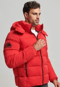 Superdry MICROFIBER MOUNTAIN PUFFER - Winter Jacket - High Risk Red