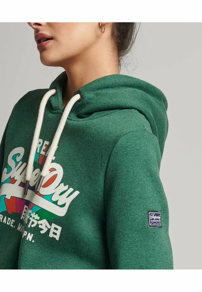 Superdry VINTAGE LOGO RAINBOW - Hoodie - Teal Grit 3 Superdry VINTAGE LOGO RAINBOW - Hoodie - Teal Grit - Image 3
