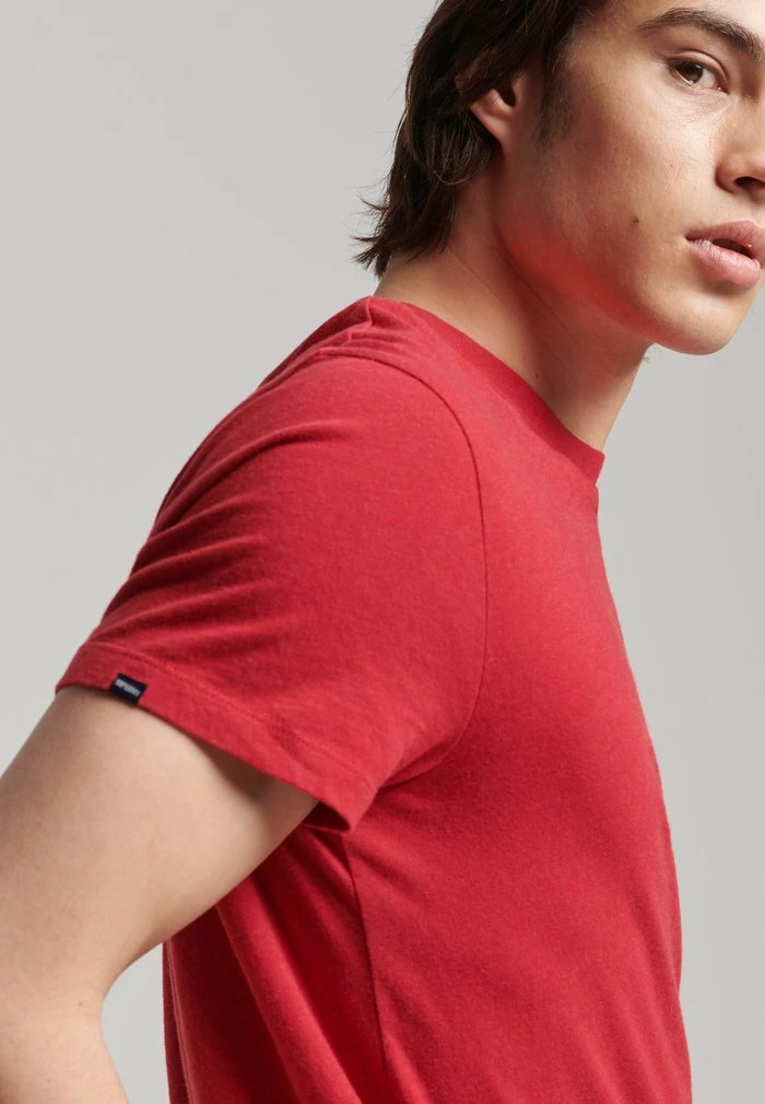 Superdry VINTAGE - Basic T-shirt - Work Red Marl 3 Superdry VINTAGE - Basic T-shirt - Work Red Marl - Image 3