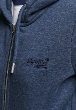 Superdry Zip-up Sweatshirt - Vintage Navy Marl -Superdry Shop d15607919a6646089a50d1e1a758bb38