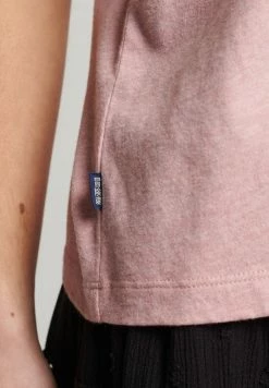 Superdry VINTAGE LOGO EMBROIDERED - Top - La Soft Pink Marl -Superdry Shop d1576e66a1b7445eb28be7aa94dc36e6