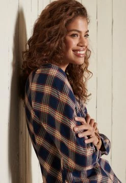 Superdry CHECK - Day Dress - Navy Check -Superdry Shop d1660c3b4d9c4c50a14f00574a14ce97