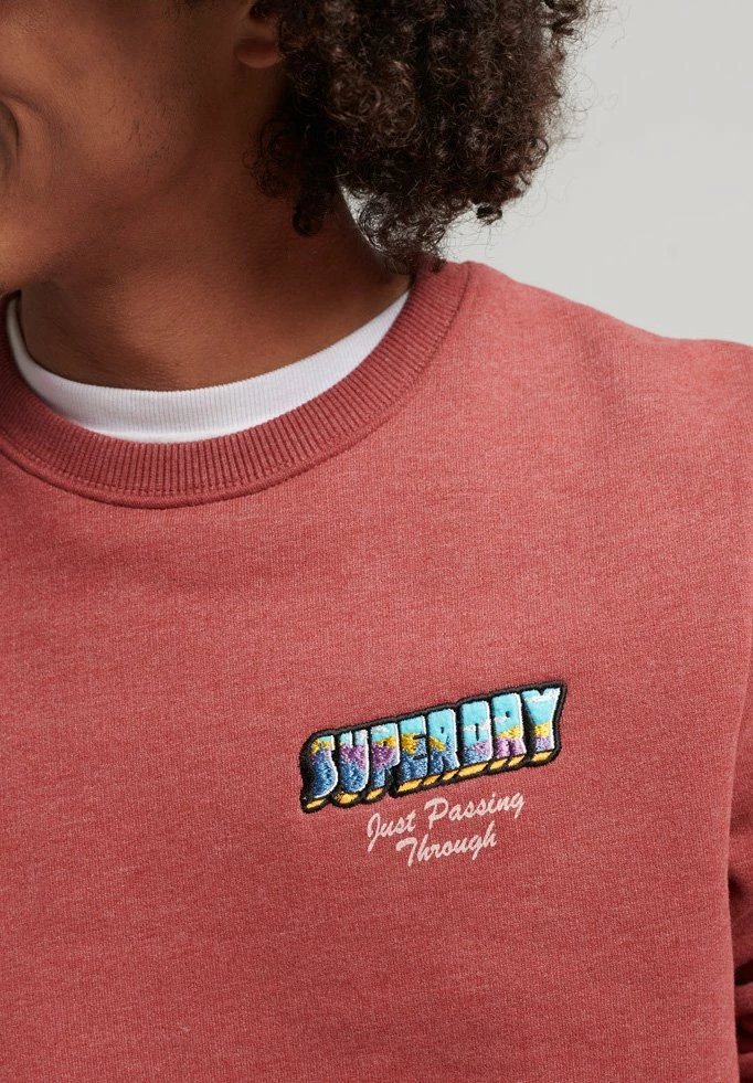 Superdry TRAVEL POSTCARD GRAPHIC - Sweatshirt - Rhubarb Marl 2 Superdry TRAVEL POSTCARD GRAPHIC - Sweatshirt - Rhubarb Marl - Image 2