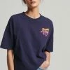 Superdry VINTAGE CALI - Print T-shirt - Atlantic Navy
