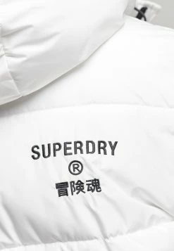 Superdry LOGO LONGLINE - Winter Coat - Optic -Superdry Shop d22e6cf5dc2345d5b80bb1f4f08de4f3