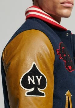 Superdry COLLEGE VARSITY PATCH - Bomber Jacket - Eclipse Navy -Superdry Shop d2d5b47074a8474c9a928a54867cf110