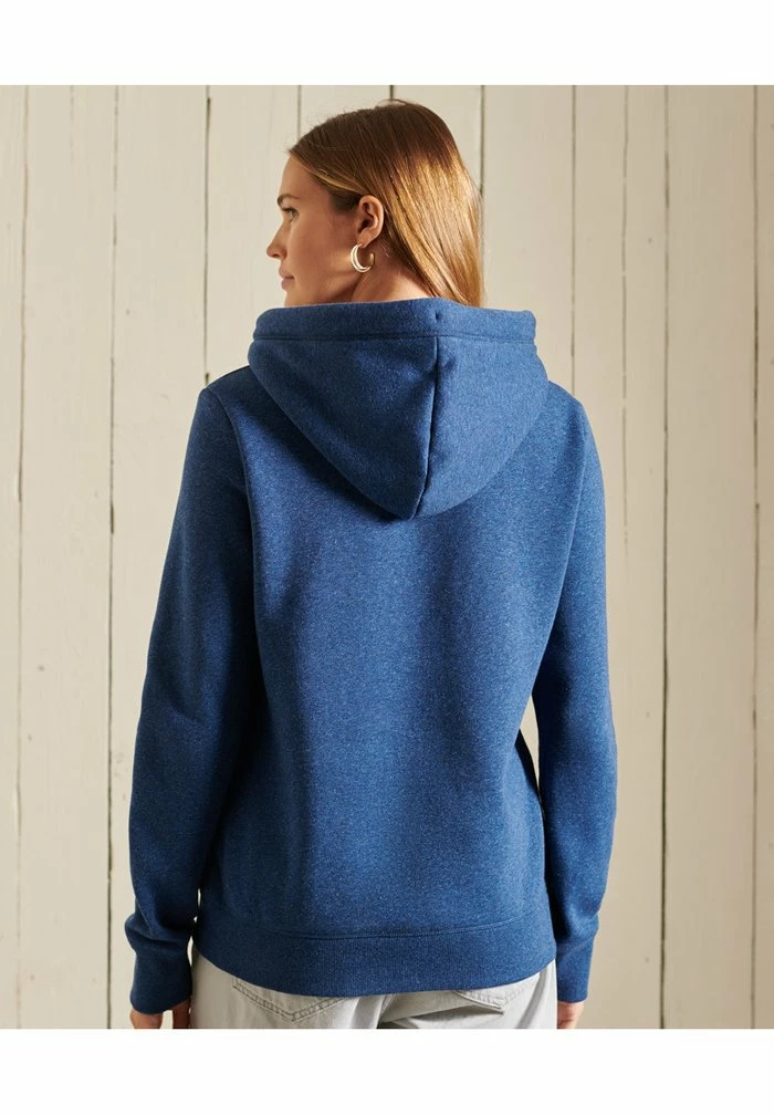 Superdry VINTAGE LOGO EMBROIDERED - Hoodie - Bright Blue Marl 2 Superdry VINTAGE LOGO EMBROIDERED - Hoodie - Bright Blue Marl - Image 2