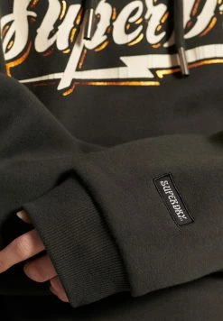 Superdry Hoodie - Washed Black