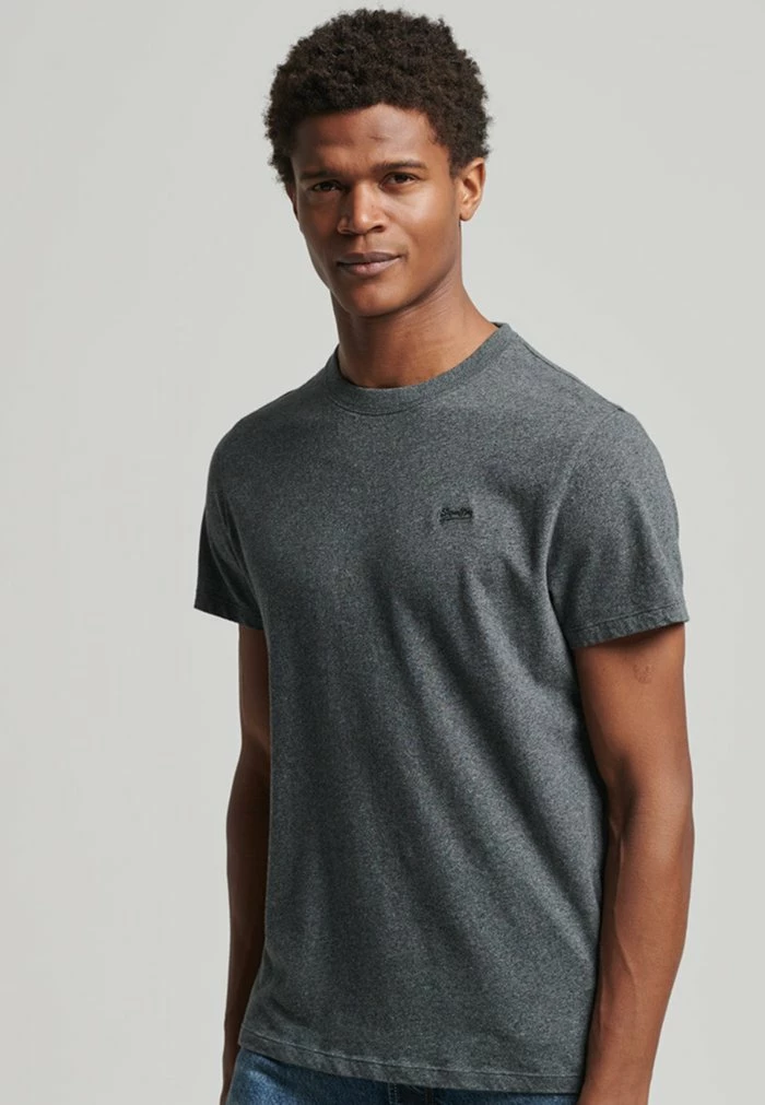 Superdry VINTAGE LOGO MICRO - Basic T-shirt - Asphalt Grit 1 Superdry VINTAGE LOGO MICRO - Basic T-shirt - Asphalt Grit