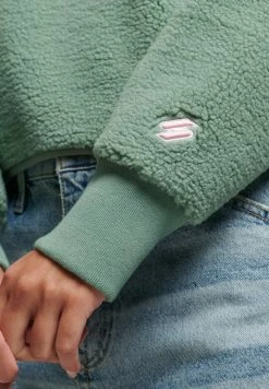 Superdry Fleece Jumper - Granite Green -Superdry Shop d3c2207495e54b159a8a447e6afa52f6