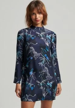 Superdry LONG SLEEVE MINI - Day Dress - Grace Print
