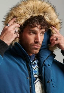 Superdry EVEREST - Winter Jacket - Ocean Blue -Superdry Shop d42e0fd0326b481797bce5f4b7abf868