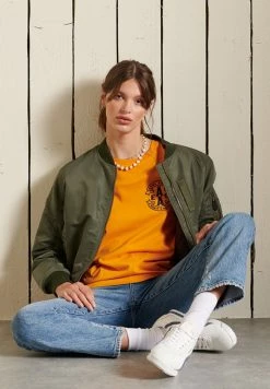 Superdry LONG SLEEVE - Long Sleeved Top - Track Gold -Superdry Shop d4315c14b294470891a71aa705804586