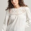 Superdry VINTAGE CUTWORK LONG SLEEVE - Blouse - Ecru