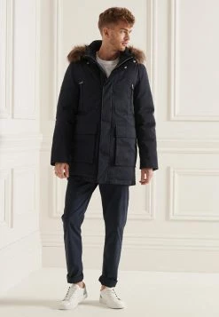 Superdry STUDIOS EVEREST - Down Coat - Eclipse Navy